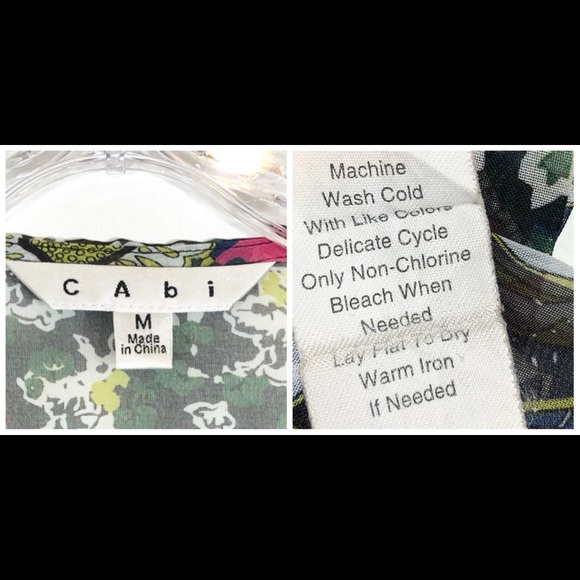 CAbi sheer paisley ruffle tie front kimono top. M - Picture 3 of 8